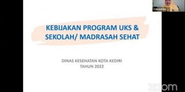 Kegiatan pembinaan UKS Dindik Kota Kediri secara daring. Foto: Ist