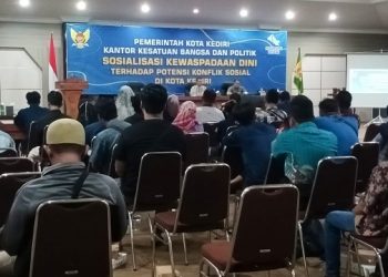 Sosialisasi Kewaspadaan Dini Terhadap Konflik Sosial di Kota Kediri. Foto: Bacaini/Novira