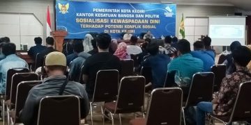 Sosialisasi Kewaspadaan Dini Terhadap Konflik Sosial di Kota Kediri. Foto: Bacaini/Novira