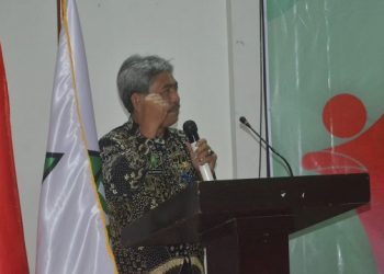 Sekda Kabupaten Trenggalek saat membuka Rakerda UKS/M tahun 2022. Foto: Ist