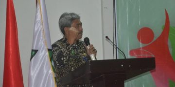 Sekda Kabupaten Trenggalek saat membuka Rakerda UKS/M tahun 2022. Foto: Ist