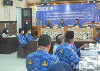Rakor penyusunan laporan TPPS Kabupaten Trenggalek. Foto: Ist