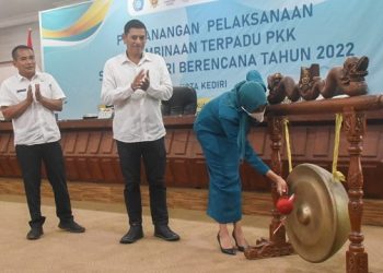 Peresmian kegiatan Pencanangan Pelaksanaan Pembinaan Terpadu PKK Sehat Lestari Berencana Tahun 2022. Foto: Ist