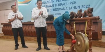 Peresmian kegiatan Pencanangan Pelaksanaan Pembinaan Terpadu PKK Sehat Lestari Berencana Tahun 2022. Foto: Ist