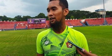 Beni Oktovianto gabung latihan perdana Persik di Stadion Brawijaya Kediri. Foto: Bacaini.id