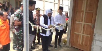 Peresmian Hunian Tetap bagi warga terdampak bencana di Trenggalek. Foto: Bacaini/Aby