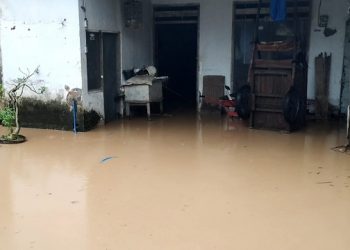 Rumah warga terendam banjir. Foto: Bacaini/AK.Jatmiko