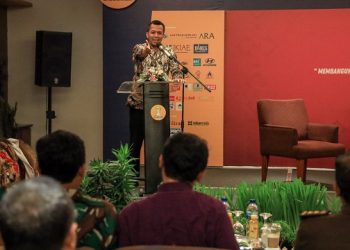 Asisten Perekonomian dan Pembangunan Pemkot Kediri, Ferry Djatmiko saat hadiri Muscab V BPC Hipmi. Foto: Ist