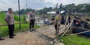 Kapolres Kediri Kota, AKBP Teddy di Desa Bulusan, Kecamatan Semen, Kabupaten Kediri. Foto: Ist