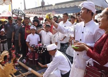 Wali Kota Kediri Hadiri Upacara Tawur Agung Kesanga dan Pawai Ogoh-ogoh