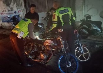 7 Motor Berknalpot Brong di Nganjuk Terjaring Patroli Malam