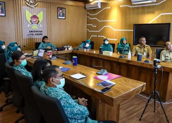 Kegiatan pemaparan pelaksanaan PHBS secara daring. Foto: Ist