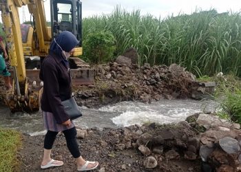 Urai Debit Air Sungai, Dinas PUPR Kota Kediri Bangun Sodetan Baru