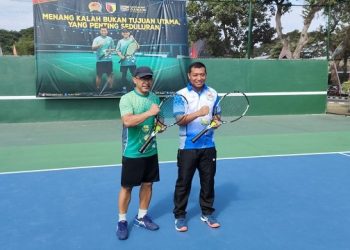 Aji Santoso Ikut Turnamen Tenis Dandim Kediri Cup
