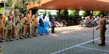 Apel pertama Anang Kurniawan sebagai Kadisdik Kota Kediri. Foto: Bacaini/Wahyu