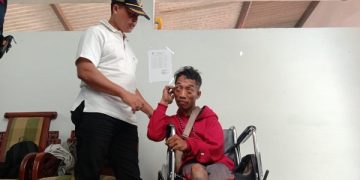 Pengemis disabilitas yang terjaring razia. Foto: Bacaini/Setiawan