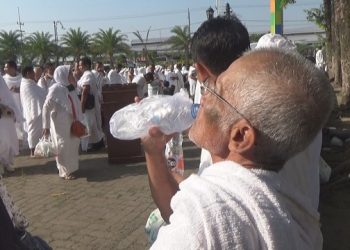 Manasik Haji di Alun-alun Jombang, CJH Lansia Rentan Dehidrasi