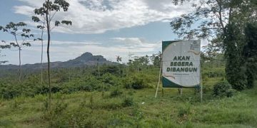 Lokasi pembangunan Shangrilla Memorial Park Tulungagung. Foto: Bacaini/Setiawan