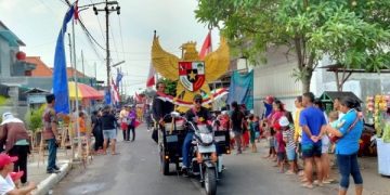Peserta kirab budaya di Kelurahan Ngampel. Foto: Ist