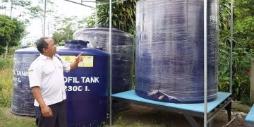Tangki yang disiapkan untuk pengolahan pupuk organik cair. Foto: Ist
