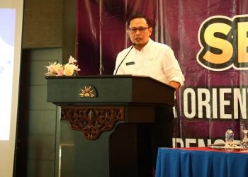 dr. Fauzan Adima pada kegiatan Orientasi Pengawasan Hygiene Sanitasi Pangan Berbasis Resiko. Foto: Ist