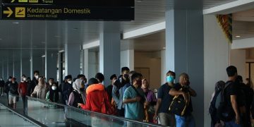 Situasi Bandara Juanda di momen libur Idul Adha dan libur sekolah 2023. Foto: Bacaini/Salman