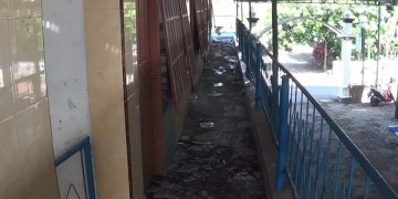 Kondisi lokasi ledakan petasan balon gas. Foto: Bacaini/AK.Jatmiko
