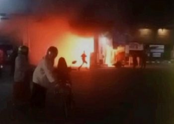 Motor Terbakar, SPBU Tlogomas Malang Nyaris Hangus
