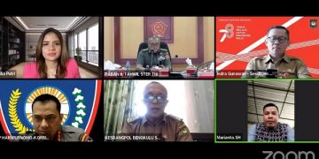 Sosialisasi Surat Edaran Mensesneg Tentang Pedoman Peringatan HUT RI ke-78 secara daring. Foto: Ist