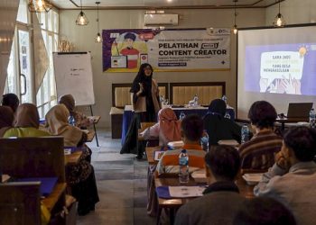 Pelatihan Konten Kreator membuka pelatihan Dinkop UMTK Kota Kediri. Foto: Ist