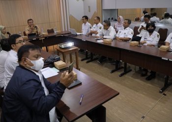 Rakor bersama BPJS Kesehatan Cabang Kediri di ruang Sekartaji Balaikota Kediri. Foto: Ist