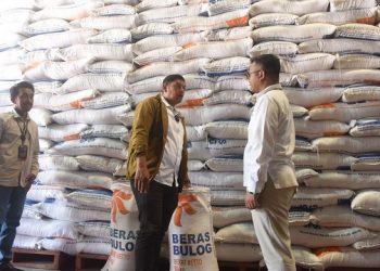 Wali Kota Kediri Cek Stok Beras di Gudang Bulog