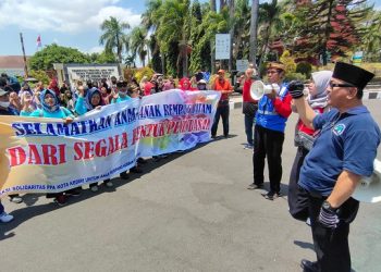 Aktivis Anak Kediri Turun Jalan Mengutuk Kekerasan Aparat di Rempang