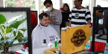 Peserta Pelatihan Barbershop Potong Rambut Mas Dhito