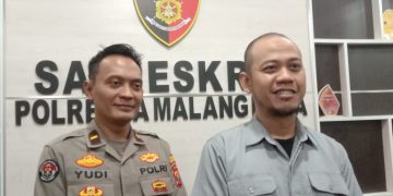 Siksa bocah 7 tahun, satu keluarga di Malang ditangkap. Tampak Kasatreskrim Polres Malang Kota Kompol Danang Yudanto. (foto/ist)