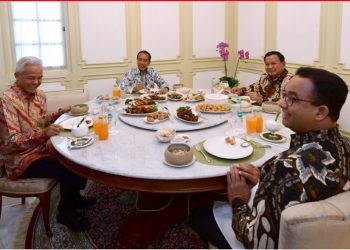 Presiden Jokowi Ajak Tiga Capres Makan Bersama