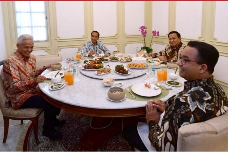 Presiden Jokowi Ajak Tiga Capres Makan Bersama