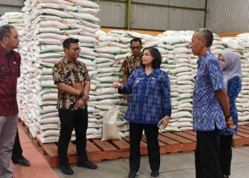 Kunjungan Pj Wali Kota Kediri ke Gudang Bulog Banyakan. Foto: Ist