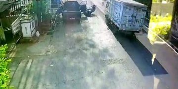 Detik-detik kecelakaan maut yang terekam cctv. Foto: tangkapan layar video