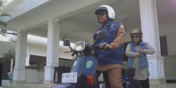 Pj Bupati Jombang Memalukan, Kendarai Vespa Nopol Cantik Abal-abal dan Disita Kepolisian. Foto vespa bernopol cantik abal-abal. (foto/ist)