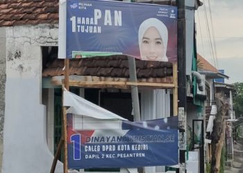 Puluhan Baliho Caleg PAN di Kota Kediri Dirusak Orang Tak Dikenal