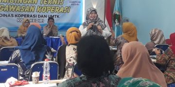 Kegiatan bimtek pengawas koperasi di Kantor Dekopinda Kota Kediri. Foto: Ist