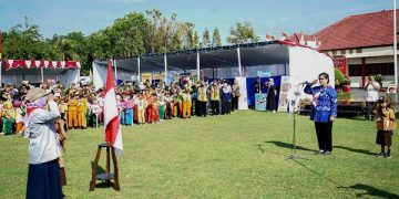 Upacara Jambore Prasiaga PAUD 2023 di Lapangan Brimob Kediri. Foto: Ist