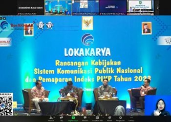 Diskominfo Kota Kediri mengikuti kegiatan diskusi secara daring. Foto: Ist