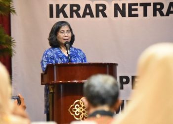 Pj Wali Kota Kediri di acara penandatanganan Pakta Integritas Menyongsong Pemilu dan Pemilukada tahun 2024 yang Berkualitas. Foto: Ist