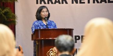 Pj Wali Kota jadi Saksi Ikrar Netralitas ASN Kota Kediri pada Pemilu 2024