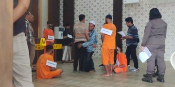 Rekonstruksi Penganiayaan Santri Kediri, Terungkap 55 Adegan yang Tewaskan Korban. (Foto: Bacaini)