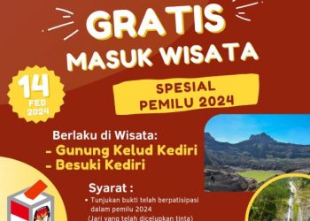 Nyoblos Dapat Tiket Gratis Wisata Kelud dan Besuki Kediri, Mau?