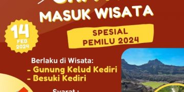 Nyoblos Dapat Tiket Gratis Wisata Kelud dan Besuki Kediri, Mau?. (foto/ist)