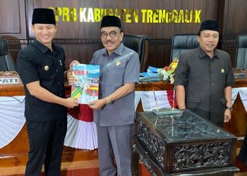 Mas Ipin Sampaikan LPKJ Akhir Tahun 2023 kepada DPRD Trenggalek